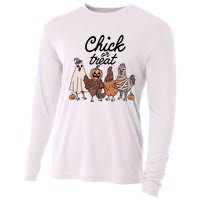 Halloween Chick Or Treat Funny Chicken Lover Cooling Performance Long Sleeve Crew