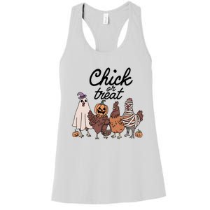 Halloween Chick Or Treat Funny Chicken Lover Women's Racerback Tank