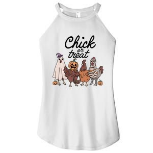 Halloween Chick Or Treat Funny Chicken Lover Women's Perfect Tri Rocker Tank