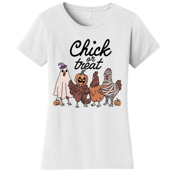 Halloween Chick Or Treat Funny Chicken Lover Women's T-Shirt