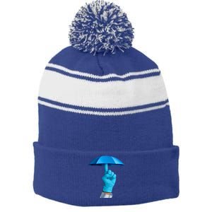 Health Care Or Healthcare Gift Stripe Pom Pom Beanie