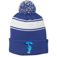 Health Care Or Healthcare Gift Stripe Pom Pom Beanie