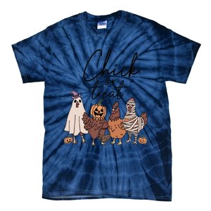 Halloween Chick Or Treat Halloween Chicken Halloween Funny Chicken Tie-Dye T-Shirt