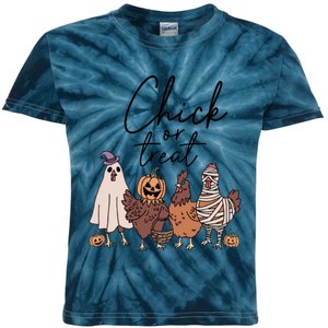 Halloween Chick Or Treat Halloween Chicken Halloween Funny Chicken Kids Tie-Dye T-Shirt