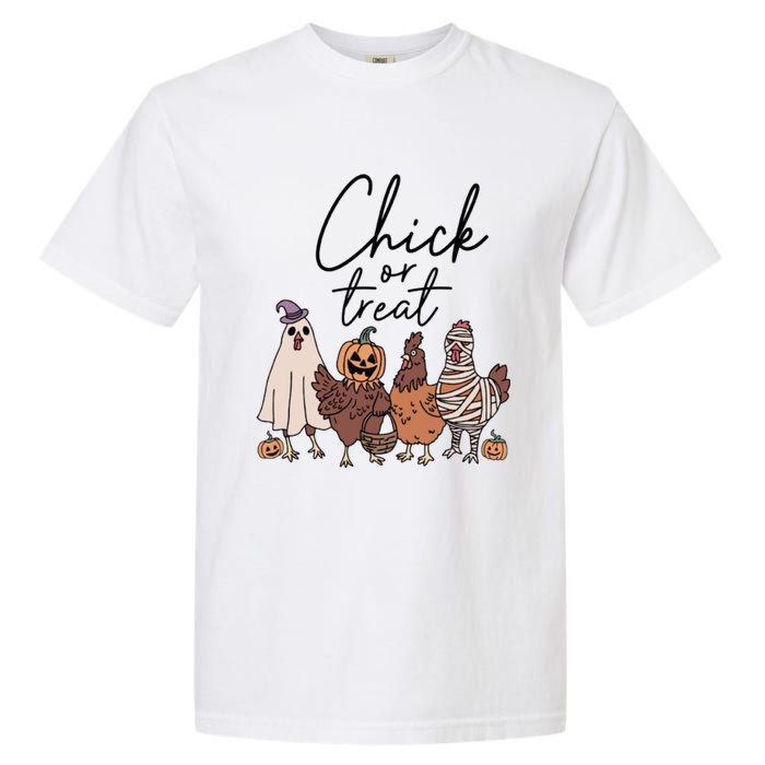 Halloween Chick Or Treat Halloween Chicken Halloween Funny Chicken Garment-Dyed Heavyweight T-Shirt