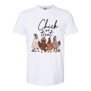 Halloween Chick Or Treat Halloween Chicken Halloween Funny Chicken Softstyle CVC T-Shirt