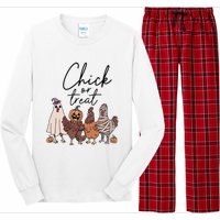 Halloween Chick Or Treat Halloween Chicken Halloween Funny Chicken Long Sleeve Pajama Set