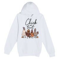 Halloween Chick Or Treat Halloween Chicken Halloween Funny Chicken Premium Pullover Hoodie