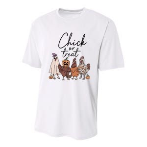 Halloween Chick Or Treat Halloween Chicken Halloween Funny Chicken Youth Performance Sprint T-Shirt