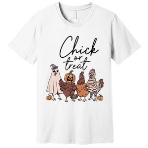 Halloween Chick Or Treat Halloween Chicken Halloween Funny Chicken Premium T-Shirt