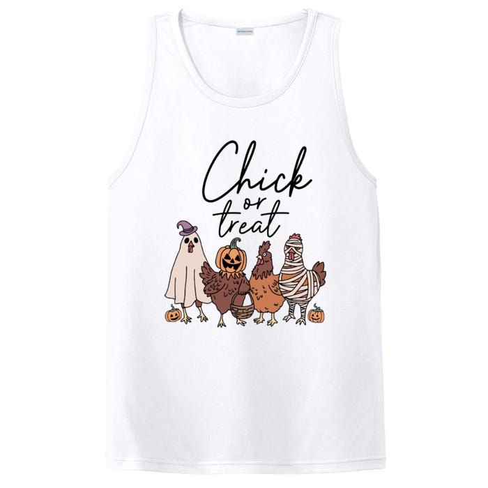 Halloween Chick Or Treat Halloween Chicken Halloween Funny Chicken PosiCharge Competitor Tank