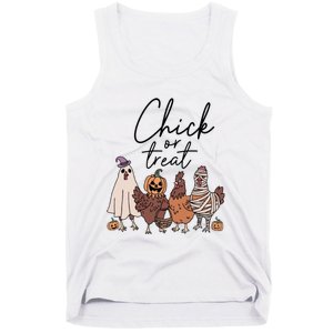 Halloween Chick Or Treat Halloween Chicken Halloween Funny Chicken Tank Top