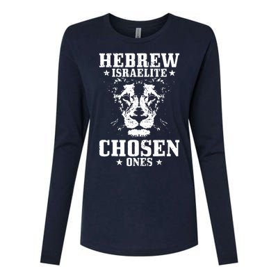 Hebrew Chosen Ones Israel Lion Of Judah Womens Cotton Relaxed Long Sleeve T-Shirt