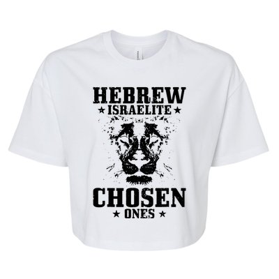 Hebrew Chosen Ones Israel Lion Of Judah Bella+Canvas Jersey Crop Tee