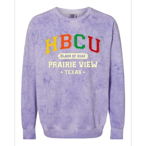 Hbcu Class Of 2024 Prairie View Texas Pride Colorblast Crewneck Sweatshirt