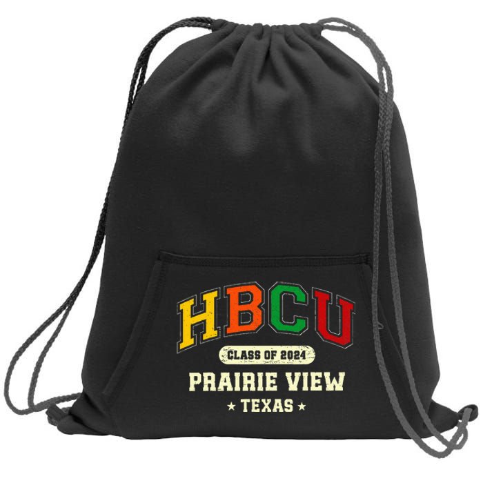 Hbcu Class Of 2024 Prairie View Texas Pride Sweatshirt Cinch Pack Bag