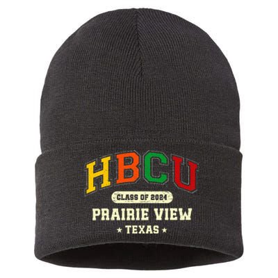 Hbcu Class Of 2024 Prairie View Texas Pride Sustainable Knit Beanie