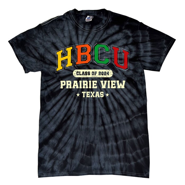 Hbcu Class Of 2024 Prairie View Texas Pride Tie-Dye T-Shirt