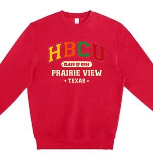 Hbcu Class Of 2024 Prairie View Texas Pride Premium Crewneck Sweatshirt