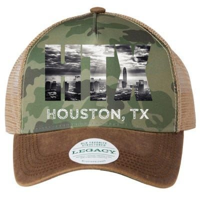 Htx City Of Houston Skyline Art Downtown Texas Souvenir Legacy Tie Dye Trucker Hat