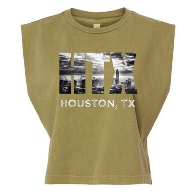 Htx City Of Houston Skyline Art Downtown Texas Souvenir Garment-Dyed Women's Muscle Tee