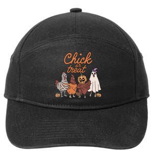 Halloween Chick Or Treat Halloween Chicken 7-Panel Snapback Hat