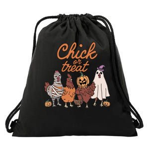 Halloween Chick Or Treat Halloween Chicken Drawstring Bag