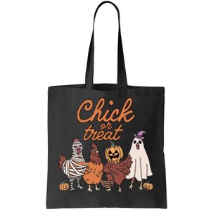 Halloween Chick Or Treat Halloween Chicken Tote Bag