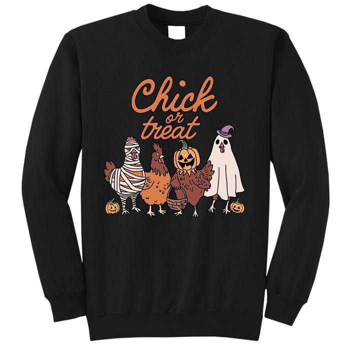 Halloween Chick Or Treat Halloween Chicken Tall Sweatshirt