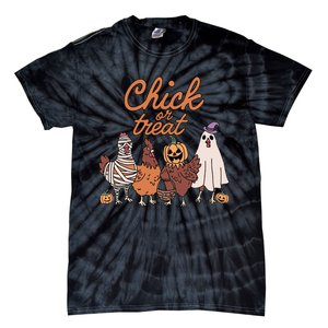 Halloween Chick Or Treat Halloween Chicken Tie-Dye T-Shirt