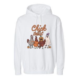 Halloween Chick Or Treat Halloween Chicken Garment-Dyed Fleece Hoodie