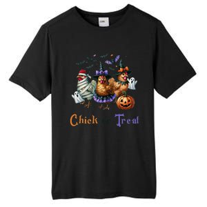 Halloween Chick Or Treat Pumpkins Chickens Farmer Funny Tall Fusion ChromaSoft Performance T-Shirt