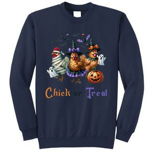 Halloween Chick Or Treat Pumpkins Chickens Farmer Funny Sweatshirt