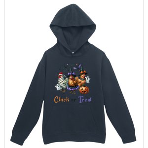 Halloween Chick Or Treat Pumpkins Chickens Farmer Funny Urban Pullover Hoodie