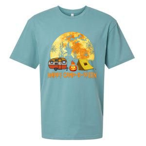 Happy Camp O Ween Camper Halloween Camping Halloween Sueded Cloud Jersey T-Shirt