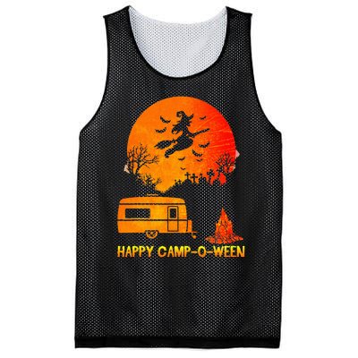 Happy Camp O Ween Funny Halloween Camping Mesh Reversible Basketball Jersey Tank