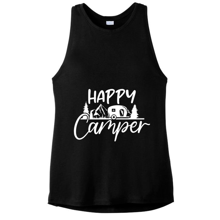 Happy Camper Outdoors Nature Ladies PosiCharge Tri-Blend Wicking Tank
