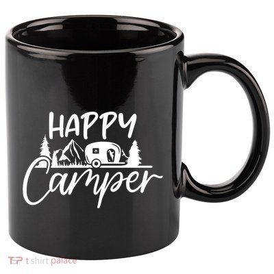 Happy Camper Outdoors Nature 11oz C Handle Ceramic Mug