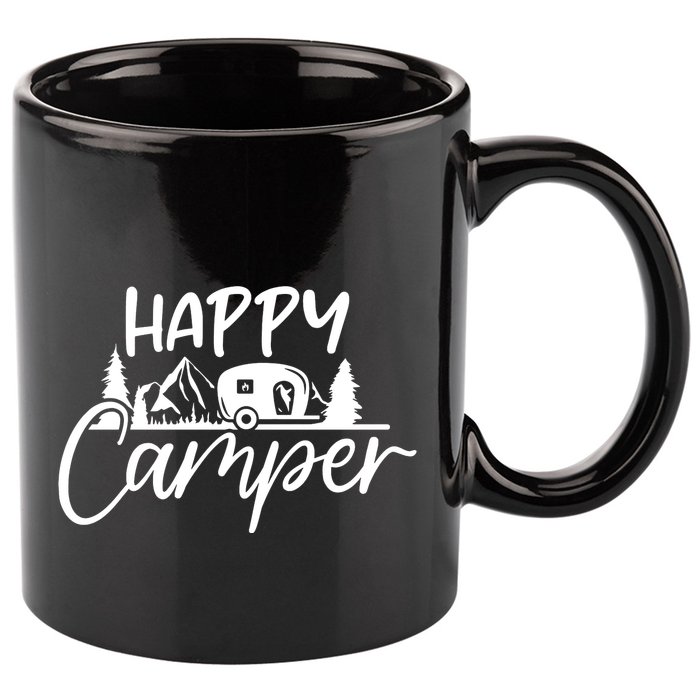 Happy Camper Outdoors Nature 11oz C Handle Ceramic Mug