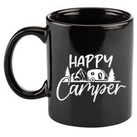 Happy Camper Outdoors Nature 11oz C Handle Ceramic Mug