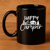 Happy Camper Outdoors Nature 11oz C Handle Ceramic Mug