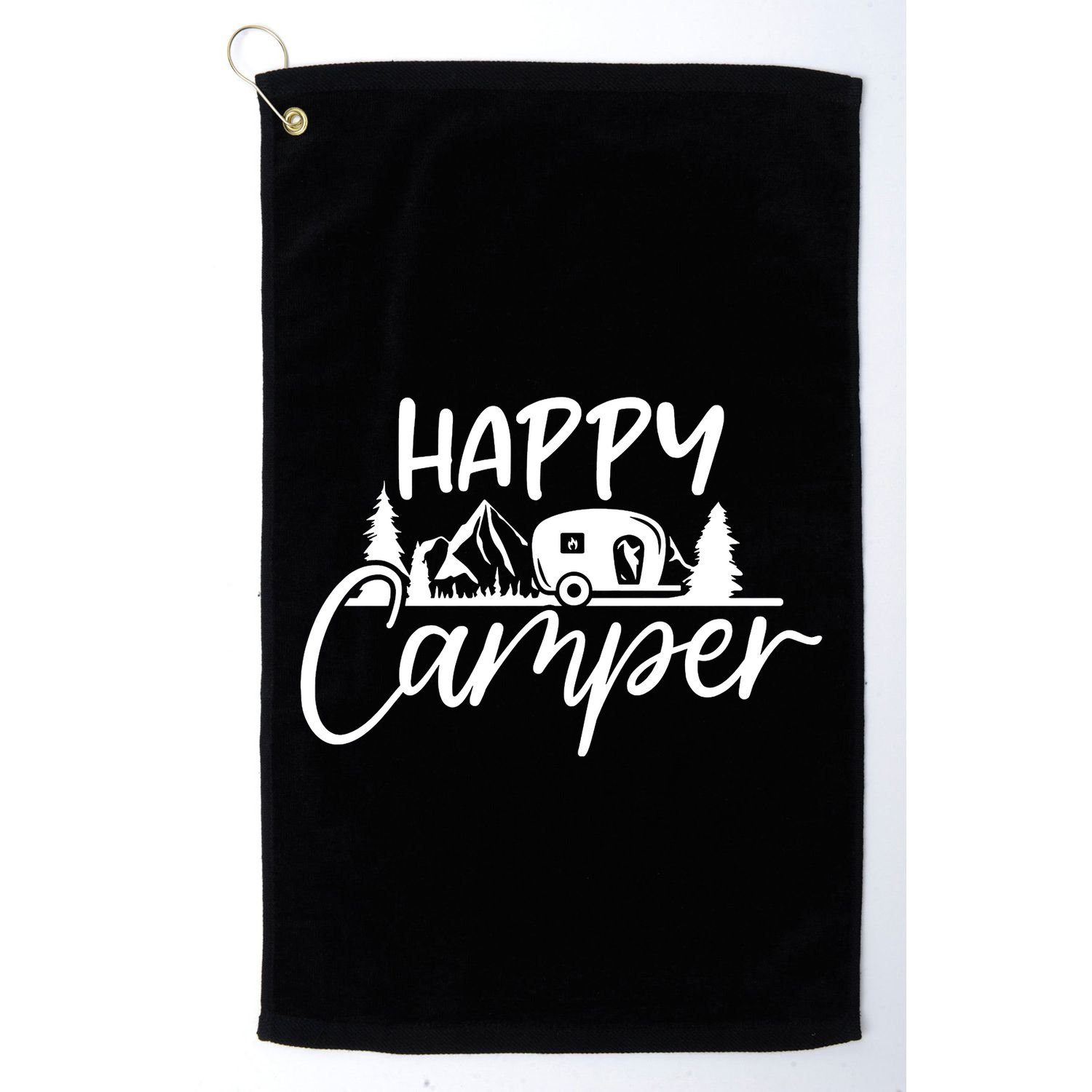 Happy Camper Outdoors Nature Golf Towel