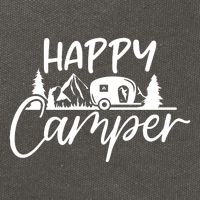 Happy Camper Outdoors Nature Cotton Canvas Backpack
