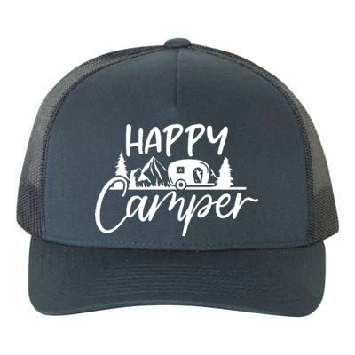 Happy Camper Outdoors Nature Yupoong Adult 5-Panel Trucker Hat