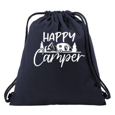 Happy Camper Outdoors Nature Drawstring Bag