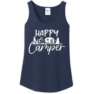 Happy Camper Outdoors Nature Ladies Essential Tank