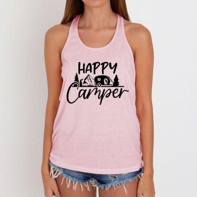 Happy Camper Outdoors Nature Women's Knotted Racerback Tank