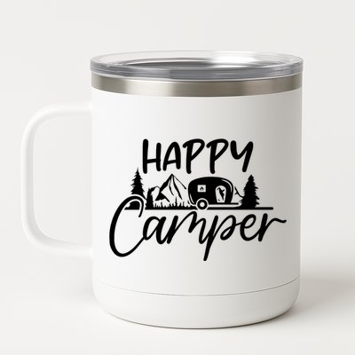 Happy Camper Outdoors Nature 12 oz Stainless Steel Tumbler Cup