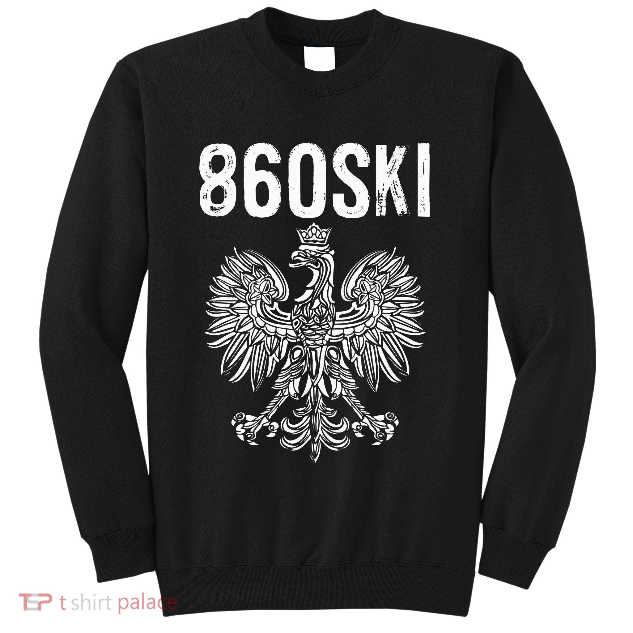 Hartford Connecticut Polish Eagle Flag Pride 860 Area Code Sweatshirt
