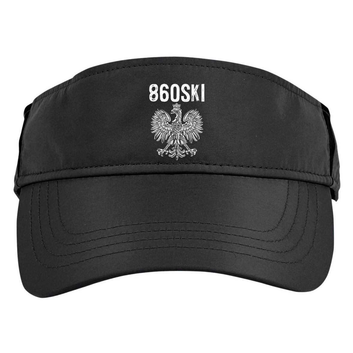 Hartford Connecticut Polish Eagle Flag Pride 860 Area Code Adult Drive Performance Visor